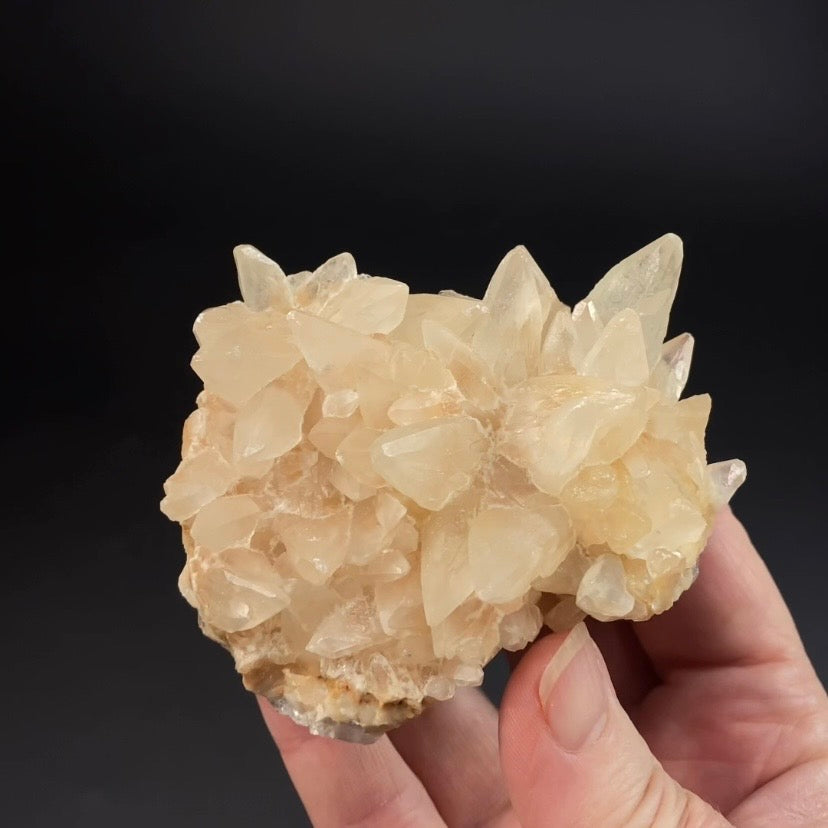 Scalenohedral DogTooth Calcite on Blue Purple Fluorite Matrix, UV Reactive, Fluorescent