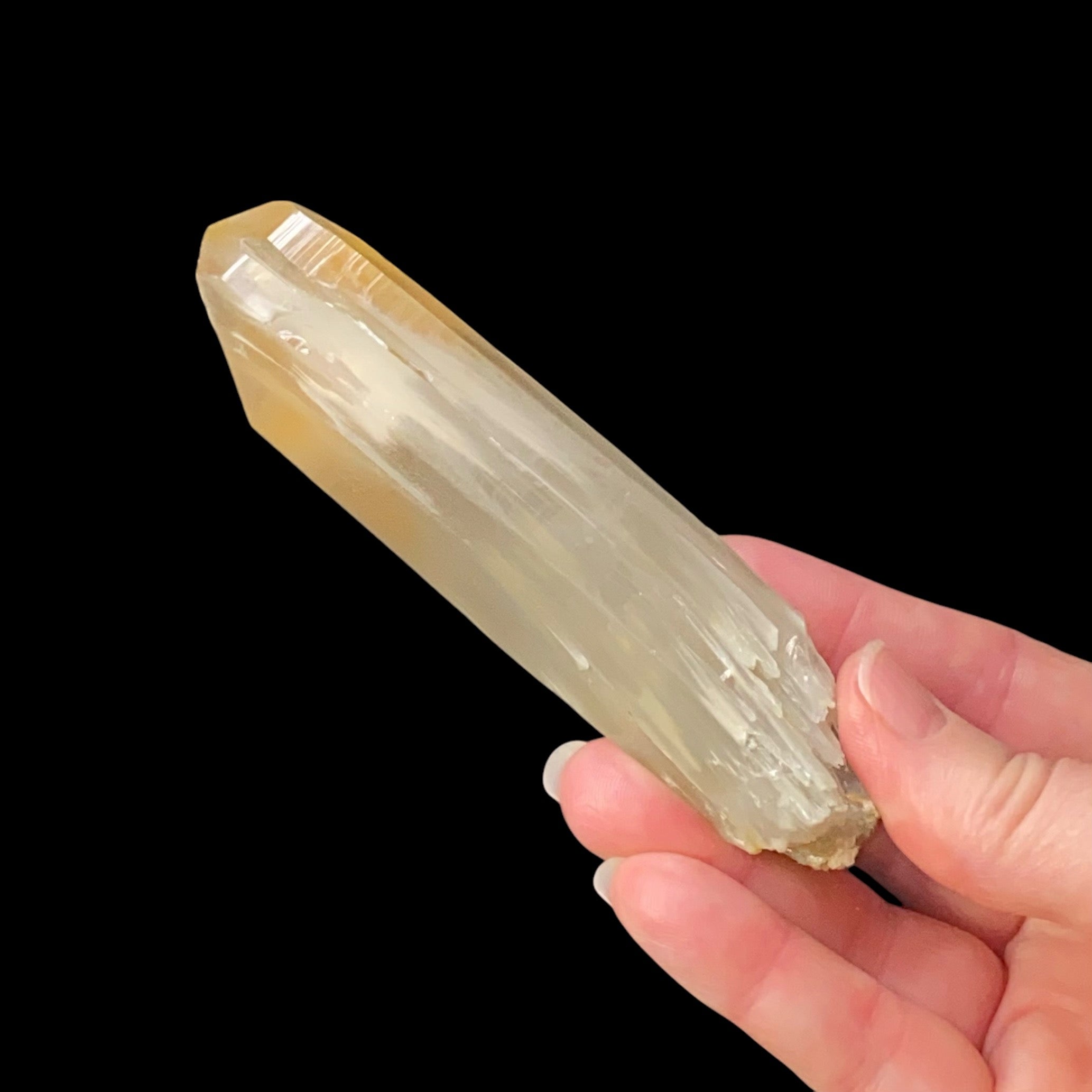 Bone Quartz Crystal with Halloysite Inclusions from Balochistan, Pakistan