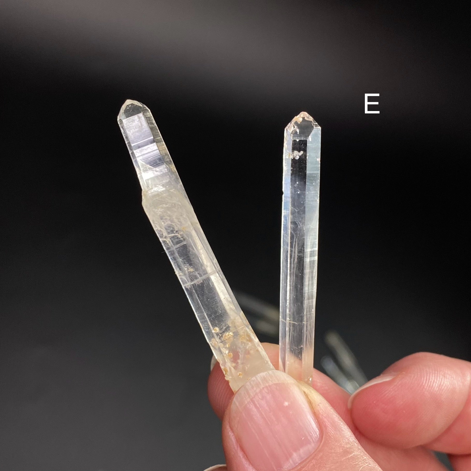 Singing Lemurian Quartz Crystal Pair from Santander, Colombia