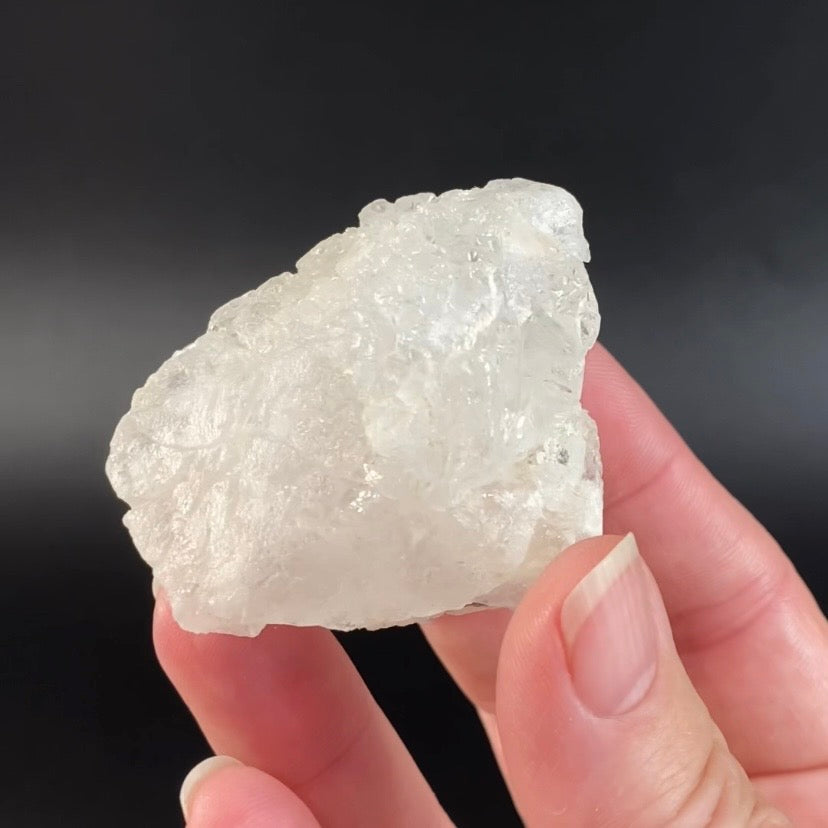 Clear Etched Pollucite Crystal
