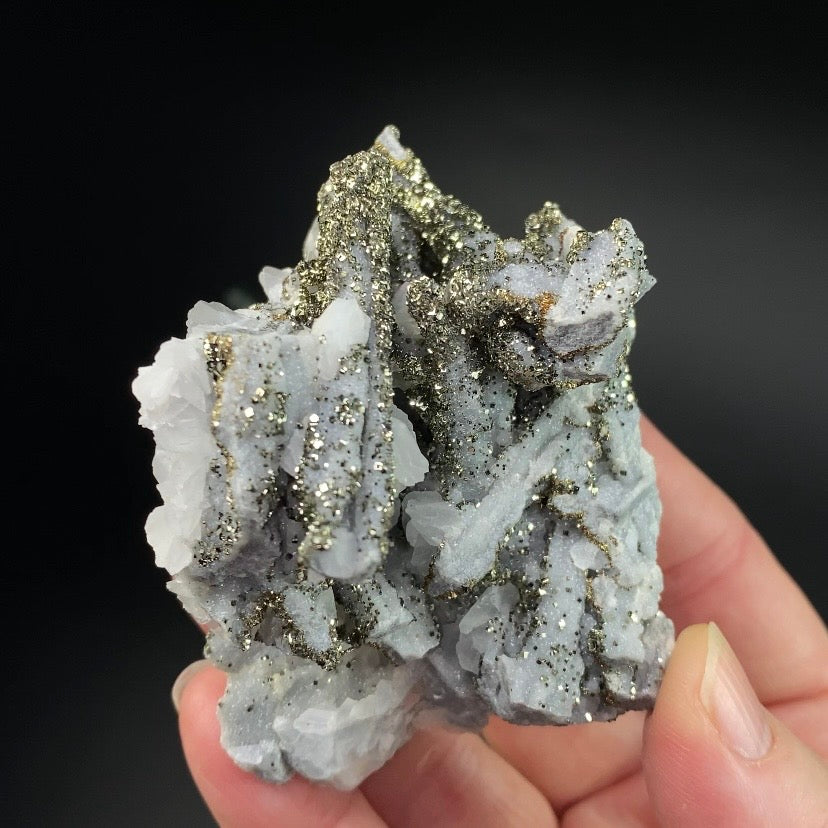 Chalcedony, Pyrite & Calcite Cluster from Trepca Mine Complex, Mitrovica, Kosovo