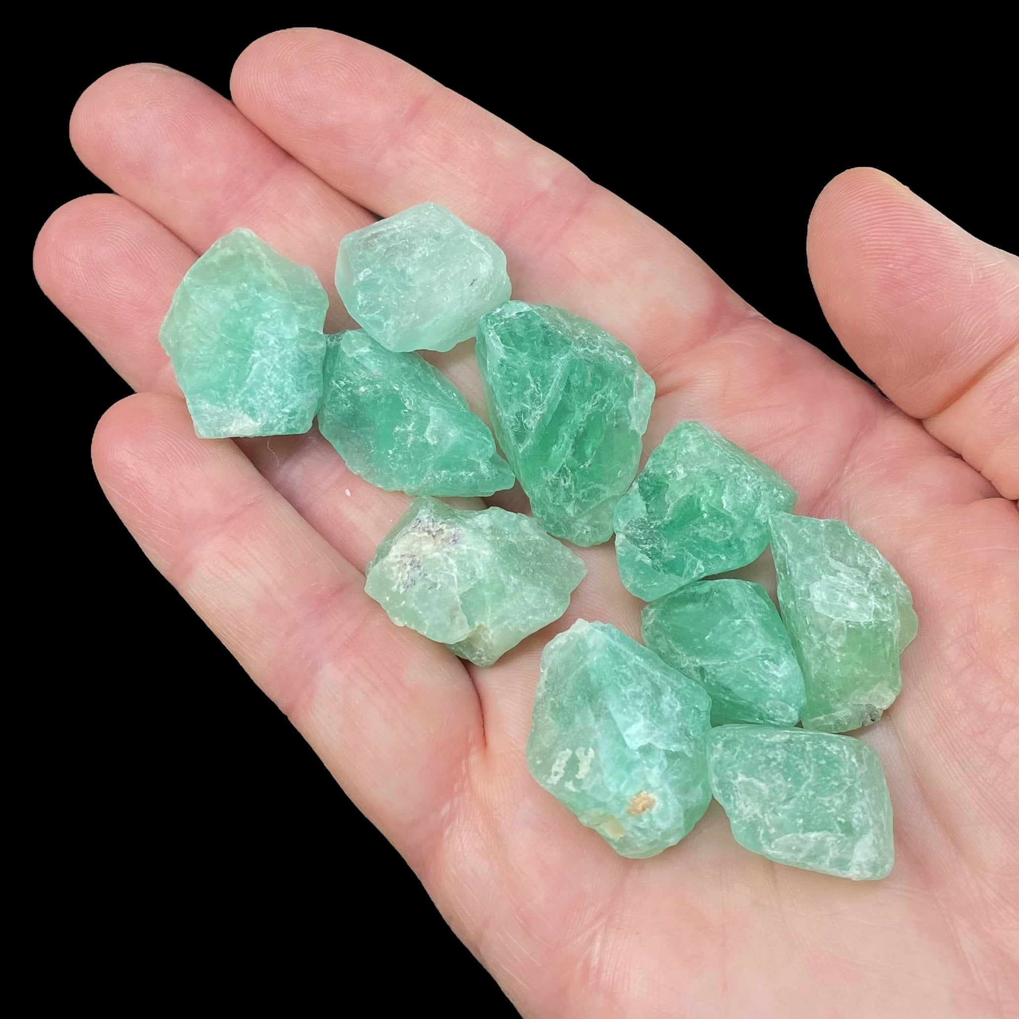 Green Fluorite Crystal Fluorescent and Phosphorescent 365 nm LW