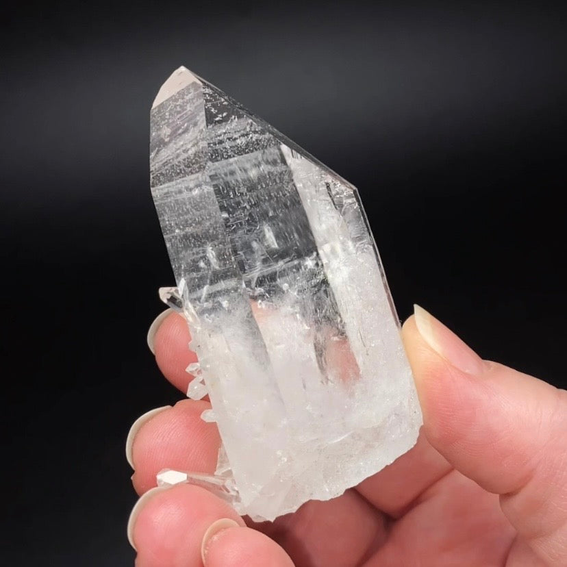 Water Clear Quartz Crystal with Starbrary Markings, Minas Gerais, Brazil