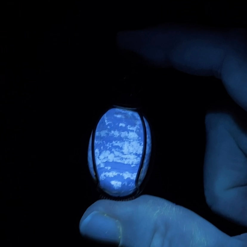 Sumatran Zebra Amber and Copper Wire Wrapped Pendant