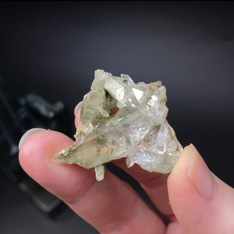 Small Chlorite Included Quartz Cluster