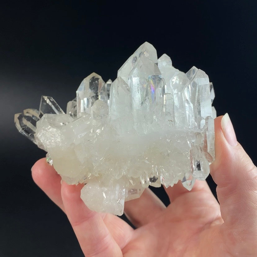 Water Clear Quartz Cluster with Rainbows - Natural Crystals and Minerals