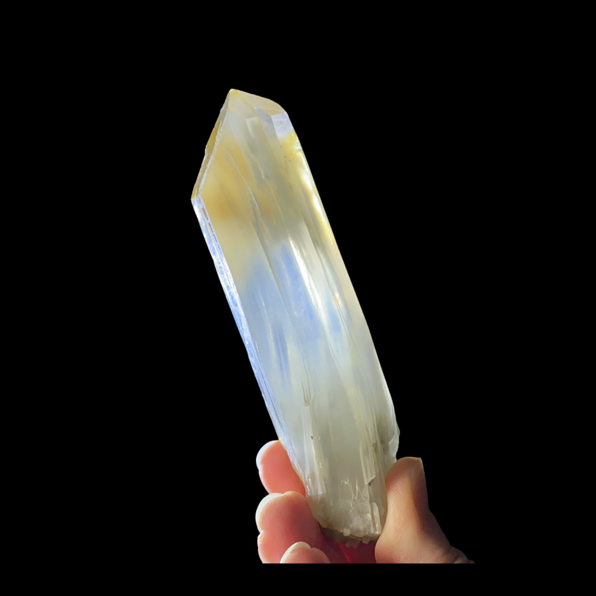 Bone Quartz Crystal with Halloysite Inclusions from Balochistan, Pakistan