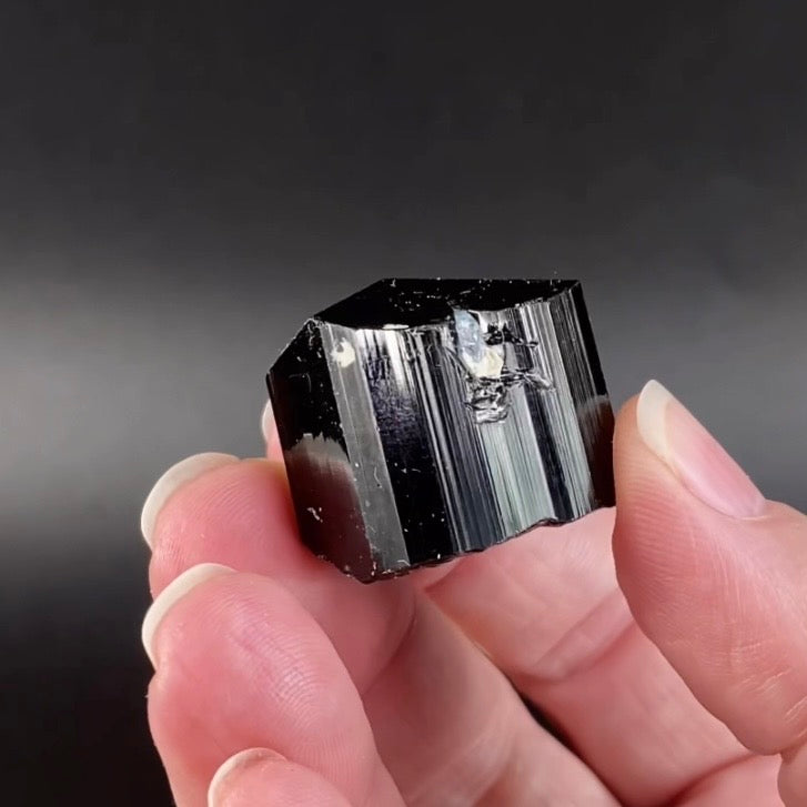 Terminated Black Tourmaline Schorl Crystal from Shigar Valley, Pakistan