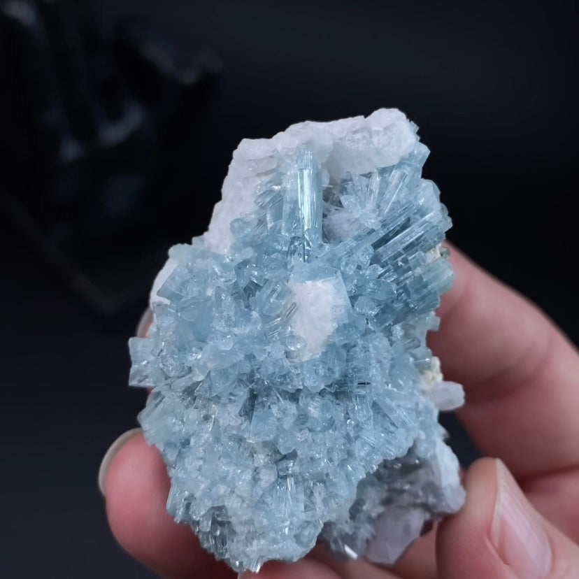 Blue Tourmaline Crystal Cluster from Afghanistan