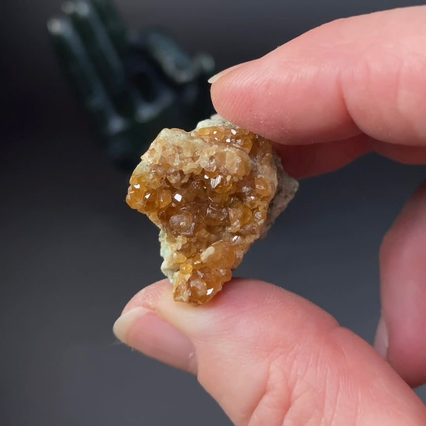 Orange Garnet Crystals on Matrix from Pakistan - Multiples Available