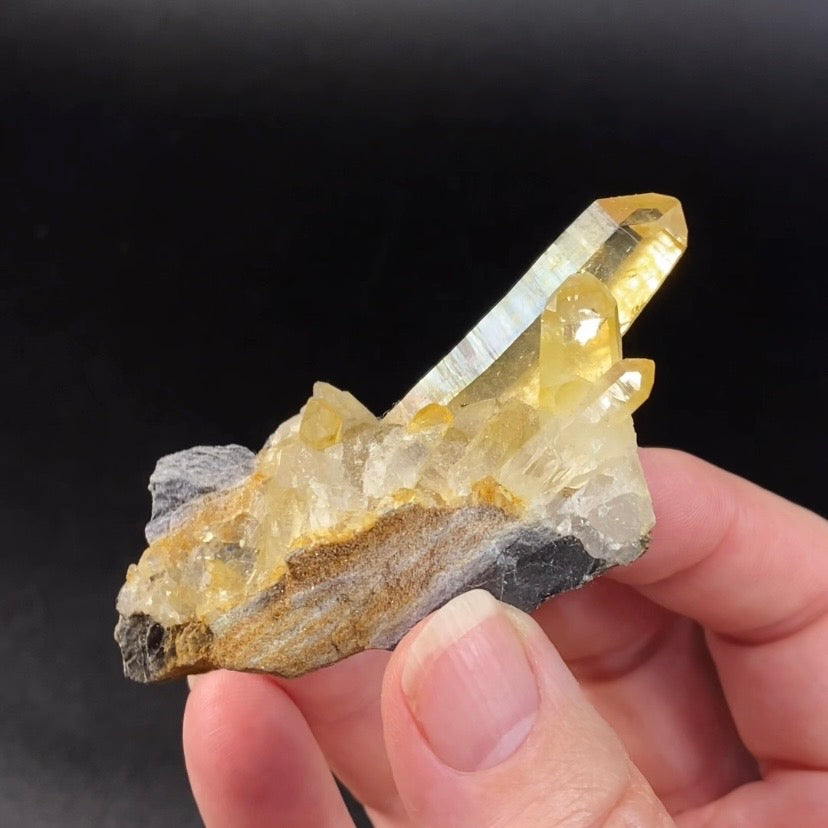 Himalayan Golden Quartz Crystals on Matrix