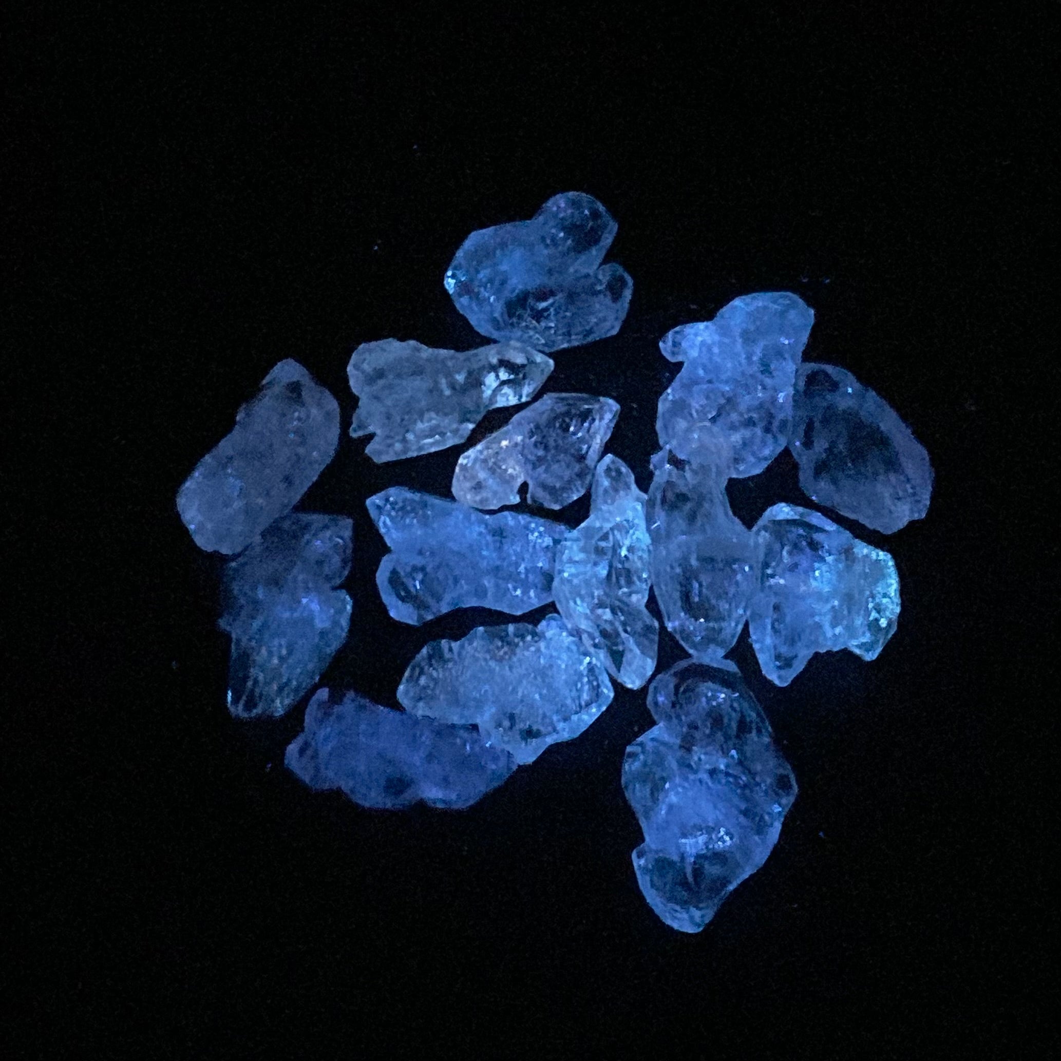 ONE Unique Double Terminated Quartz Crystal with Fluorescent Inclusions