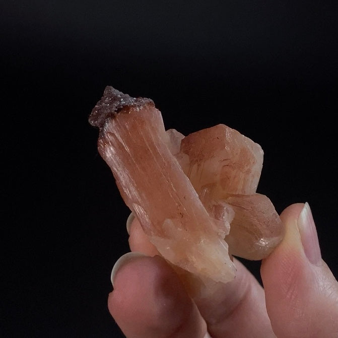 Peach and Red Hematite Stilbite Cluster, Maharashtra, India