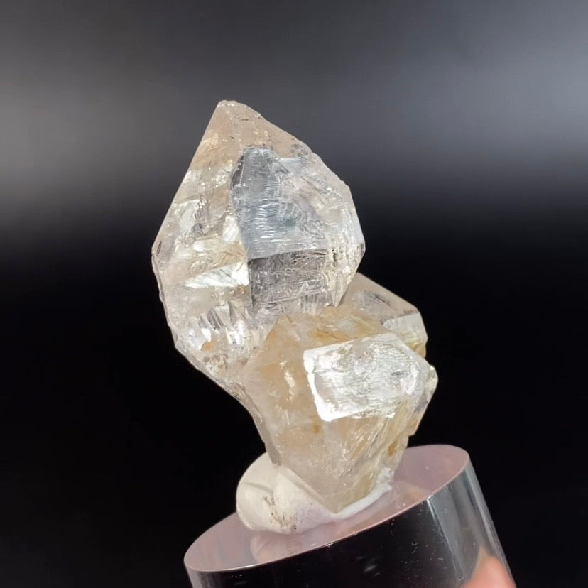 Double Terminated Fenster Window Quartz Crystal Cluster