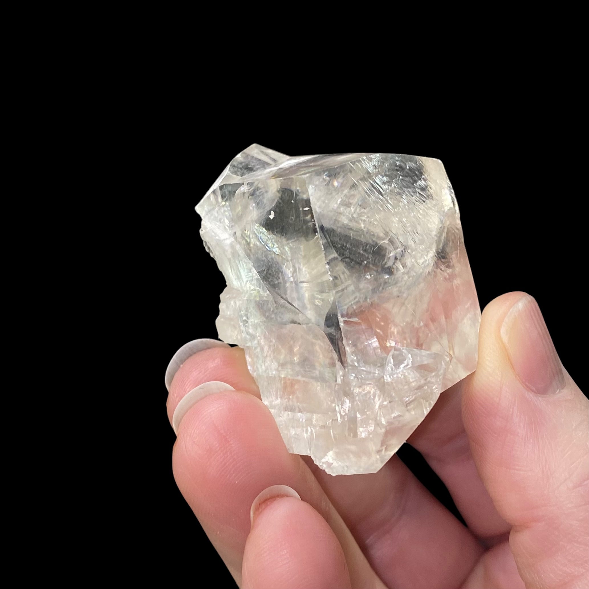 Light Golden Calcite Crystal with Rainbows