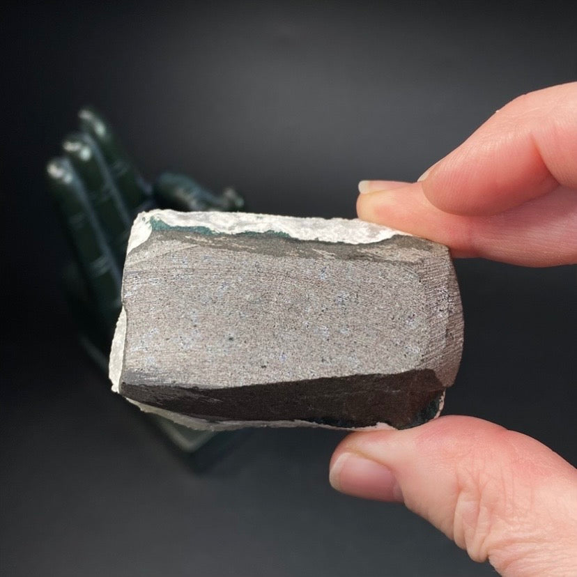 Phosphorescent Golden Honey Calcite Crystals on Druzy Quartz in Basalt Pocket