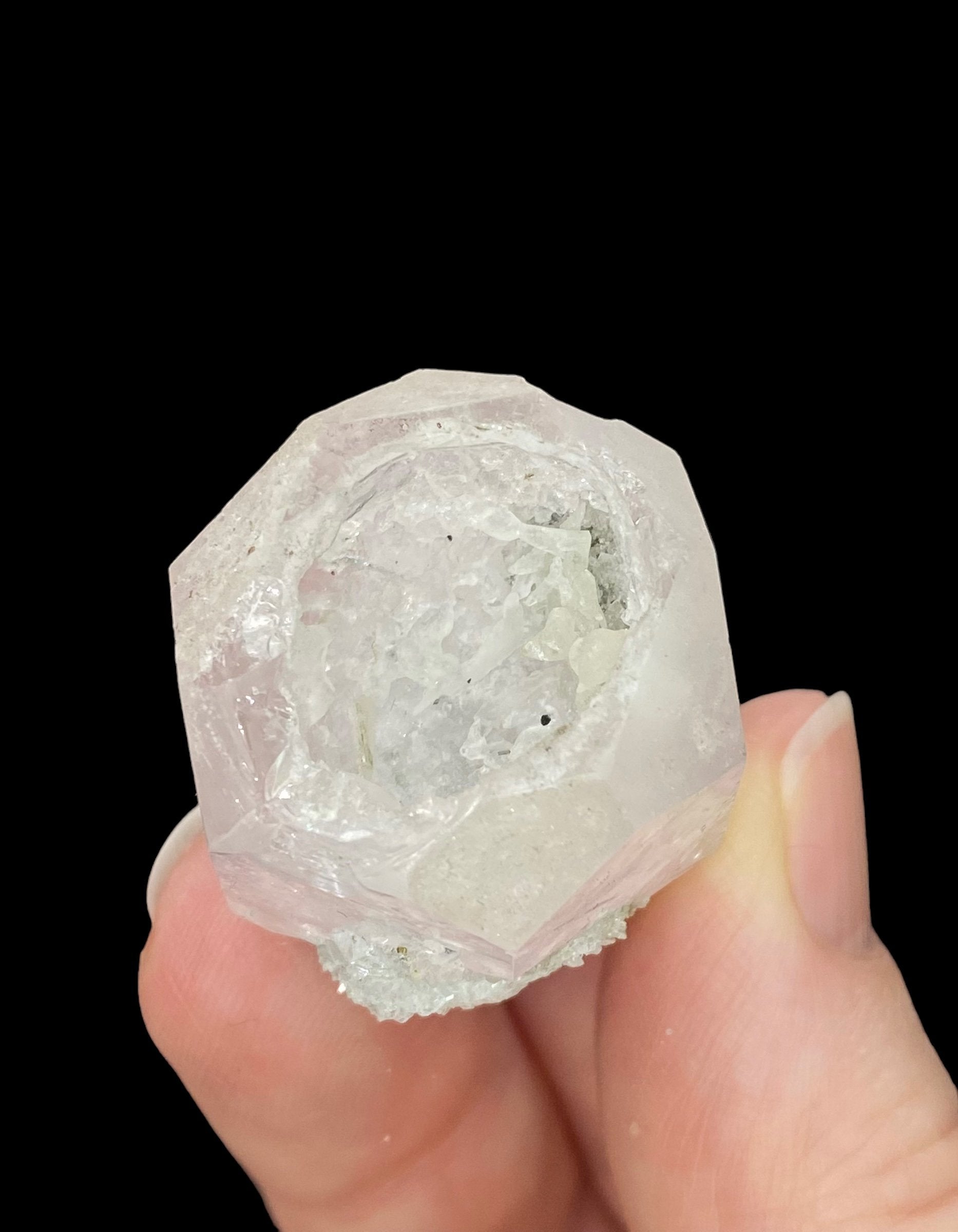 Morganite Crystal with Green Tourmaline & Quartz, Pech, Afghanistan