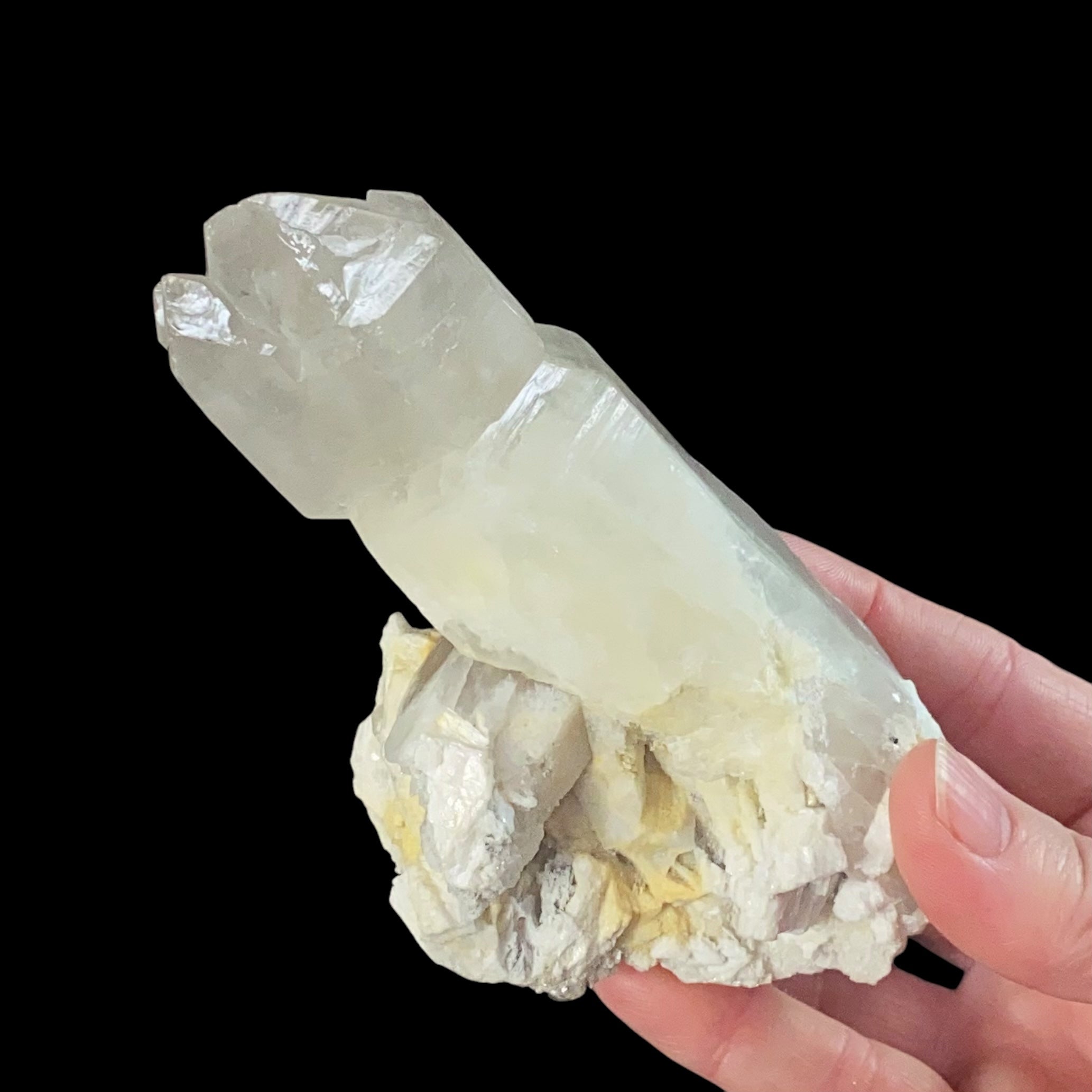 Unique Quartz Scepter Crystal with Feldspar