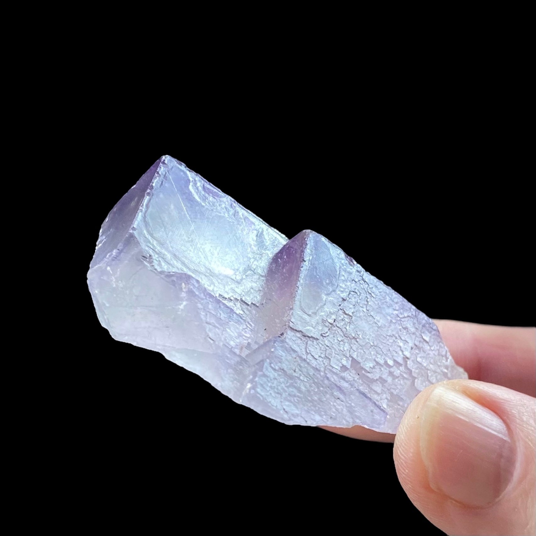Soft Lavender & Purple Zoned Cubic Fluorite Specimen