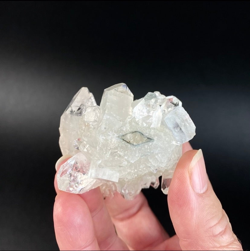 Clear Apophyllite Stalactite Formation Cluster