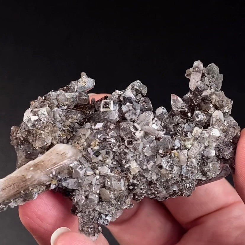 Chocolate Marshy Apophyllite Cluster with Chalcedony from Jalgaon, Maharashtra, India - Natural Crystal Cluster