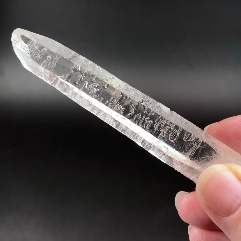 Water Clear Quartz Crystal with Starbrary Markings, Minas Gerais, Brazil