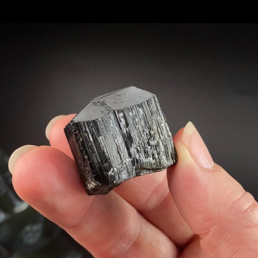 Terminated Black Tourmaline Schorl Crystal from Shigar Valley, Pakistan