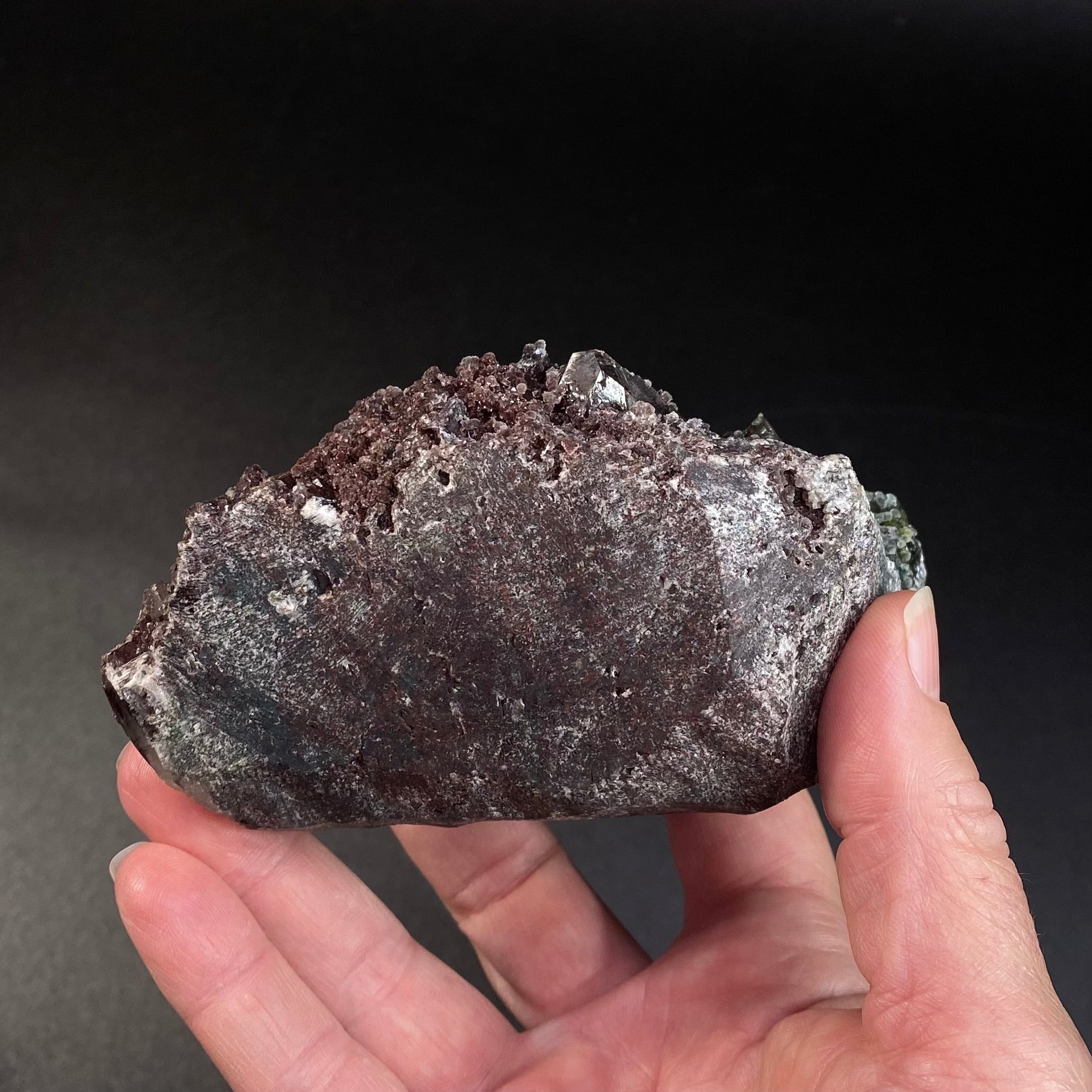 Chocolate Marshy Apophyllite Cluster with Chalcedony from Jalgaon, Maharashtra, India - Natural Crystal Cluster