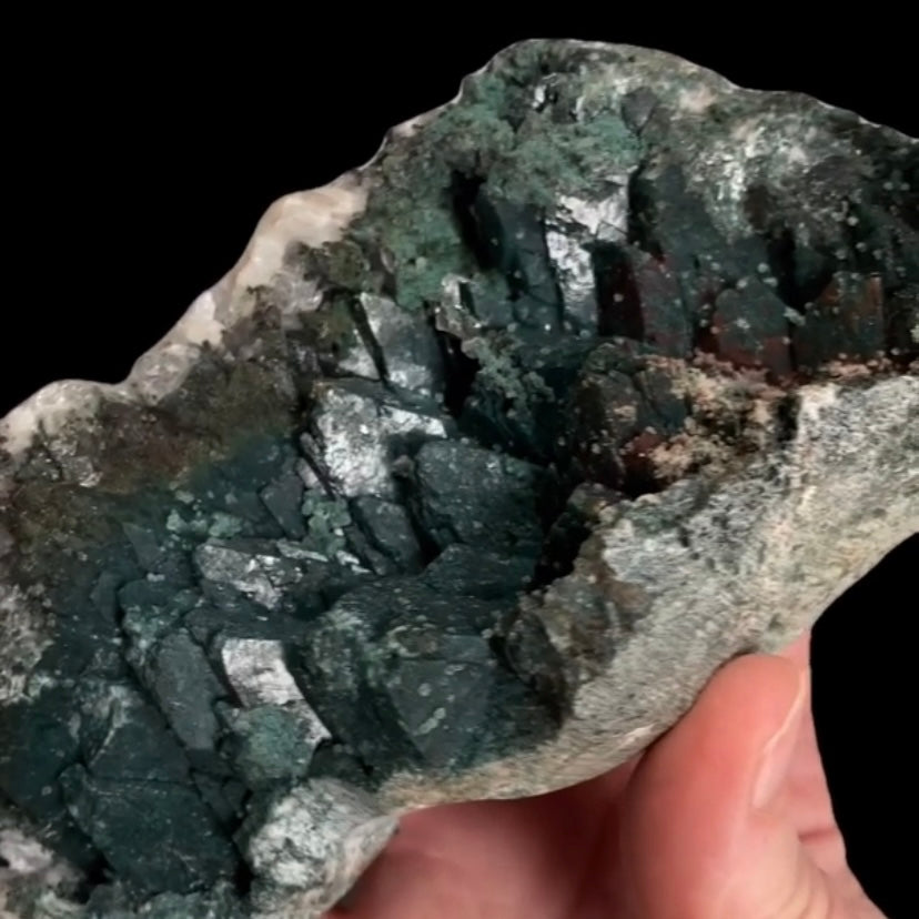 Green & Red Marshy Apophyllite Flower Crystal Cluster