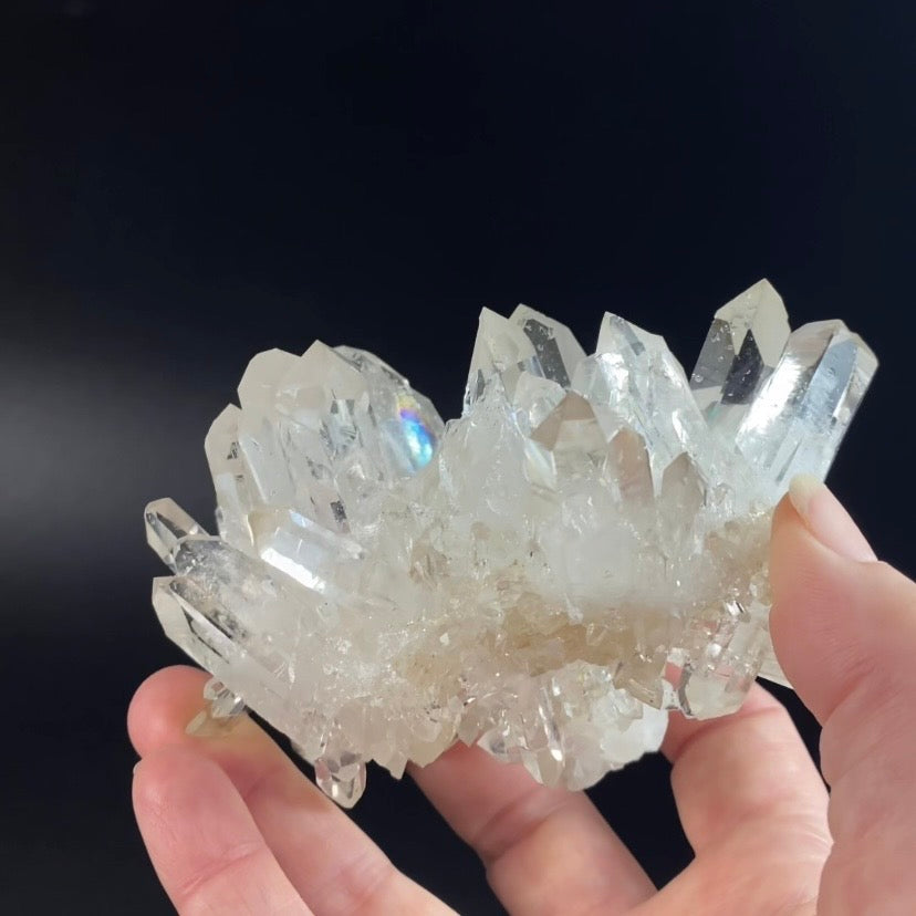 Water Clear Quartz Cluster with Rainbows - Natural Crystals and Minerals