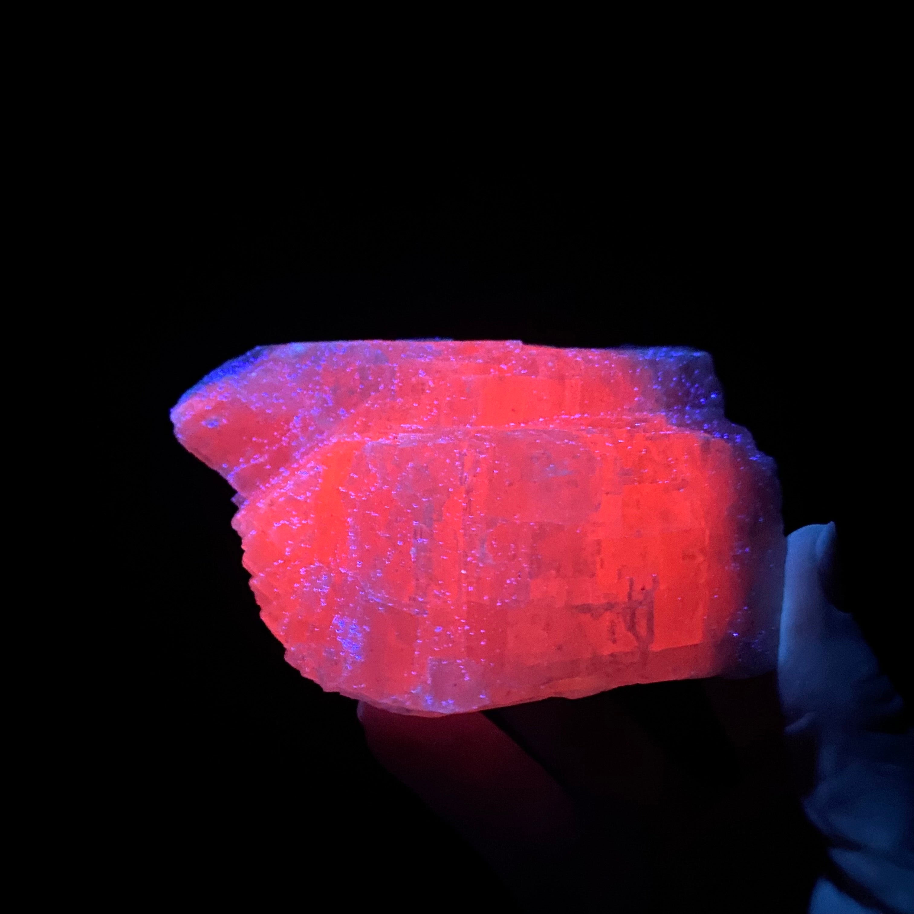 Fluorescent Mangano Calcite Specimen from Trepca Mine Complex, Kosovo