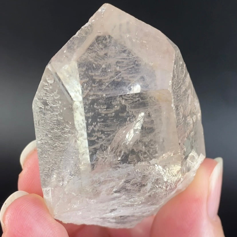 Clear Starbrary Dow Quartz Crystal with Record Keepers & Rainbows - Natural Crystal