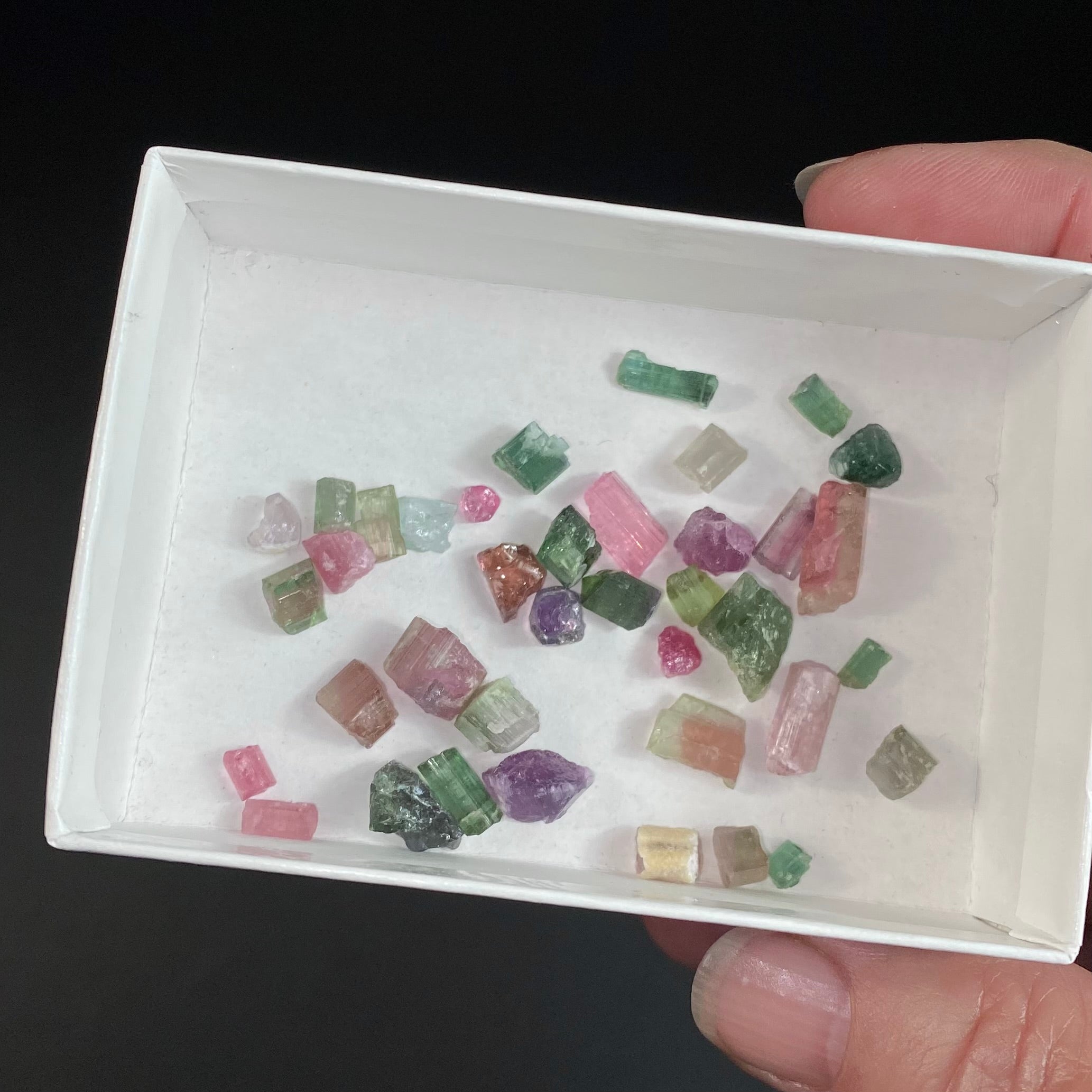 High Grade Mixed Color Tourmaline Lots of 10 Grams Each from Paprok, Afghanistan