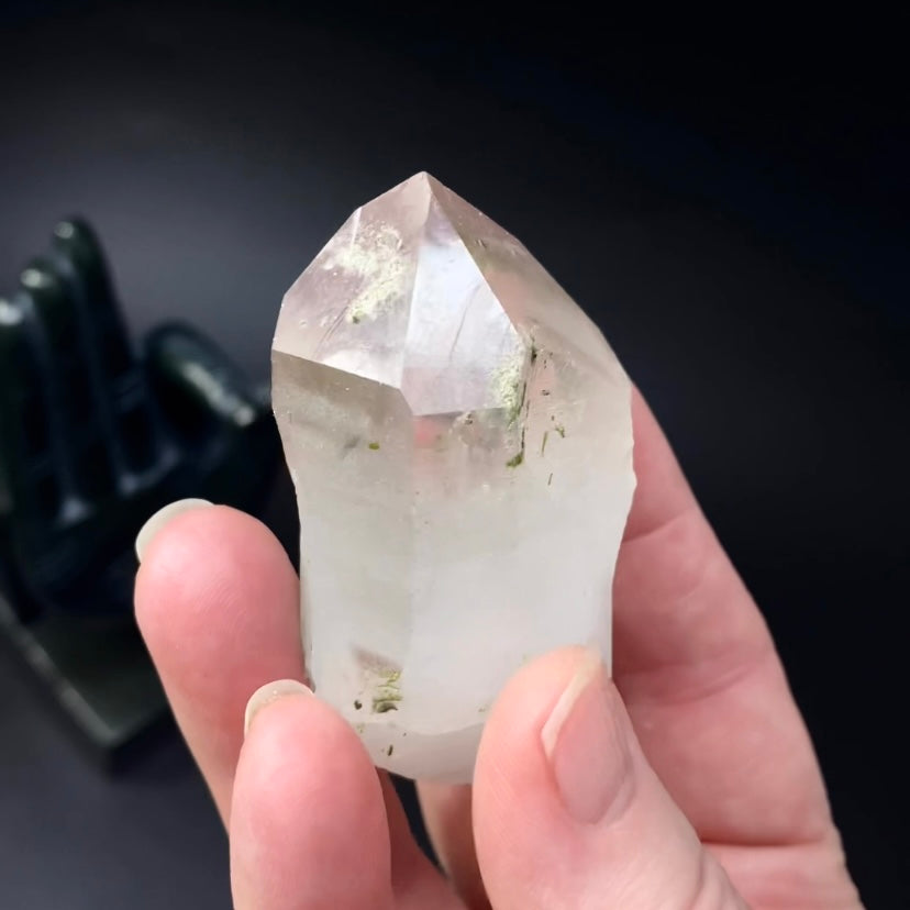 Quartz Crystal with Epidote & Hematite from Balochistan, Pakistan