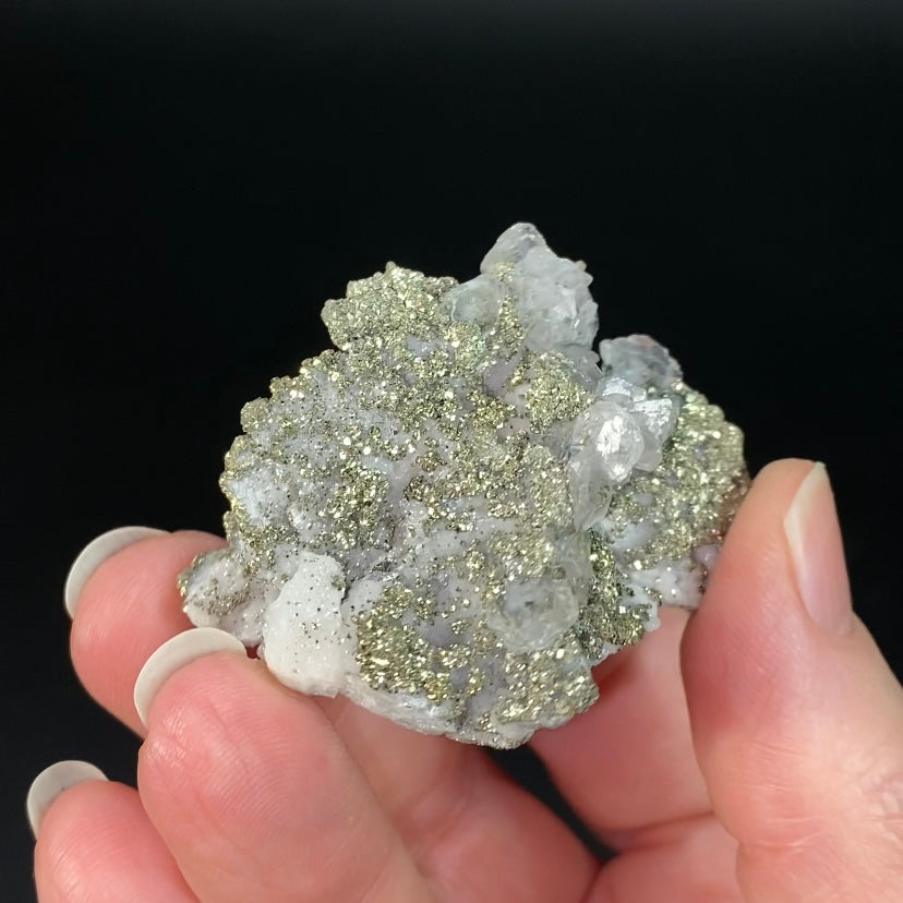 Pyrite After Pyrrhotite with Calcite from Trepca Mine Complex, Kosovo