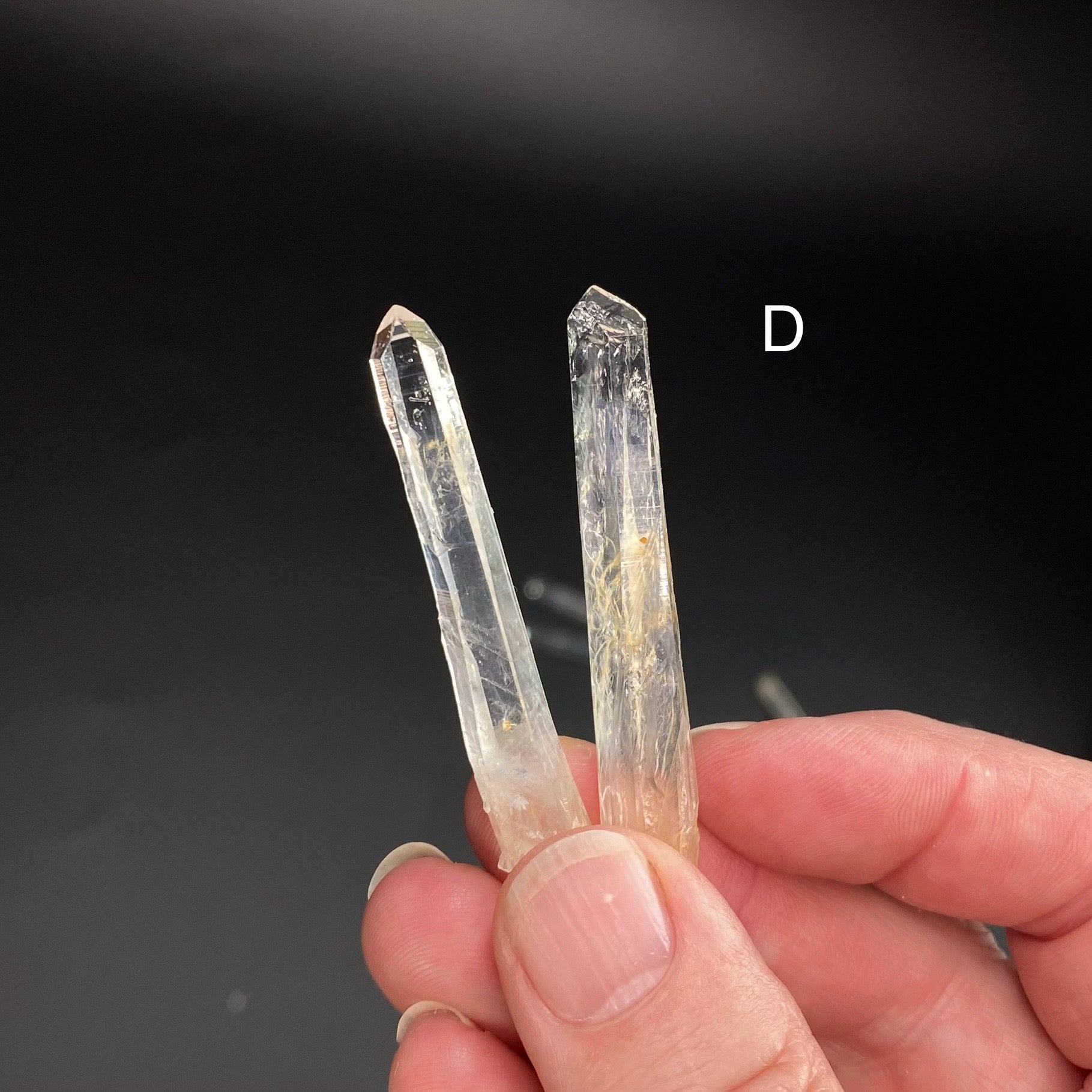 Singing Lemurian Quartz Crystal Pair from Santander, Colombia