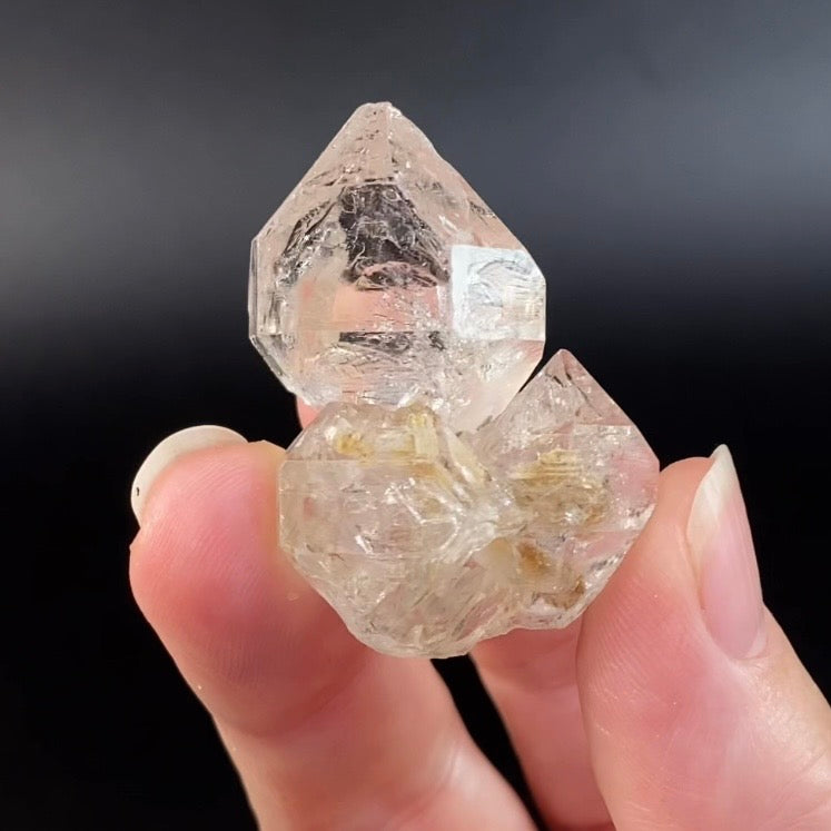 Double Terminated Fenster Window Quartz Crystal Cluster
