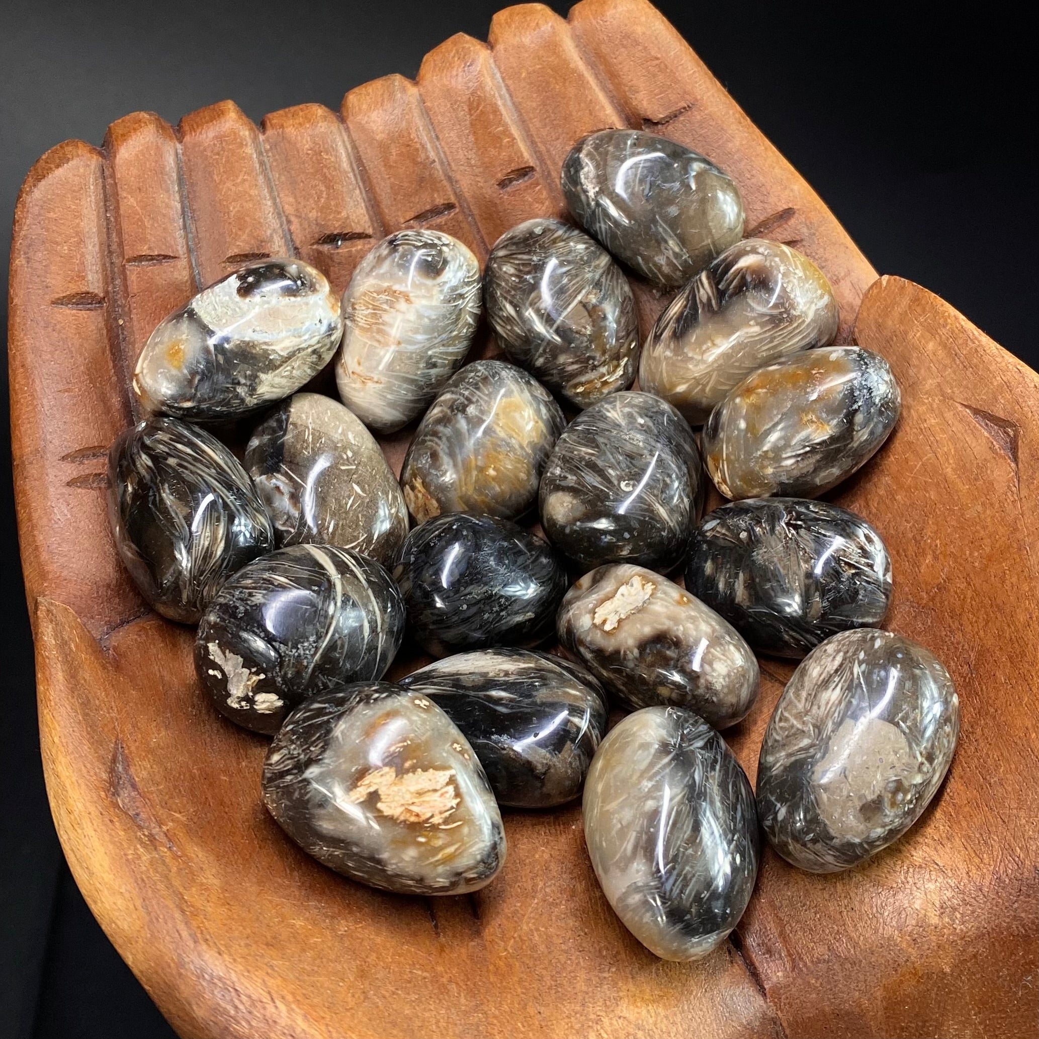 Feather Agate Polished Tumble Stone