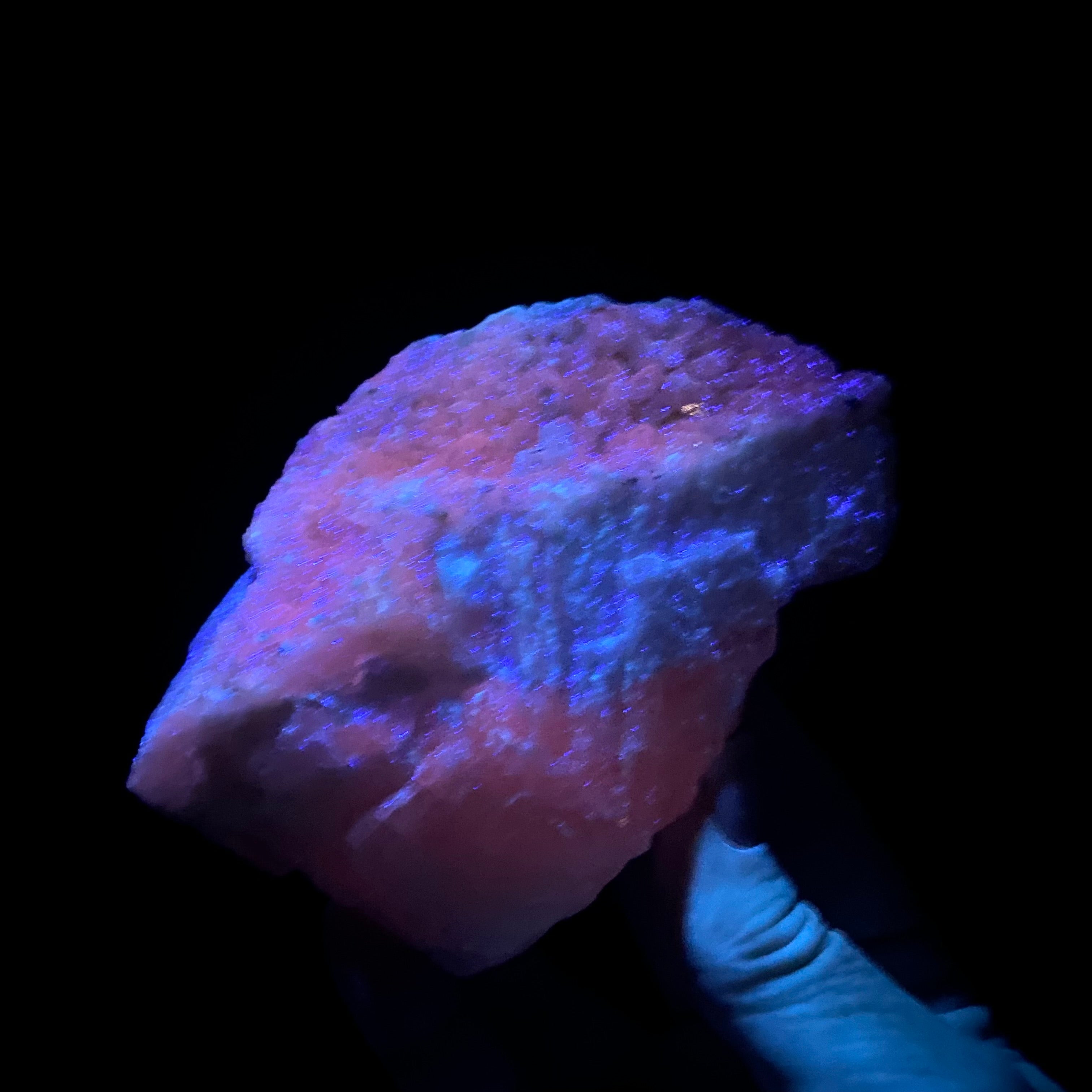 Fluorescent Mangano Calcite Specimen from Trepca Mine Complex, Kosovo