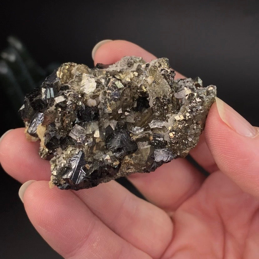 Sphalerite Cluster with Pyrite from Trepça Mines, Kosovo