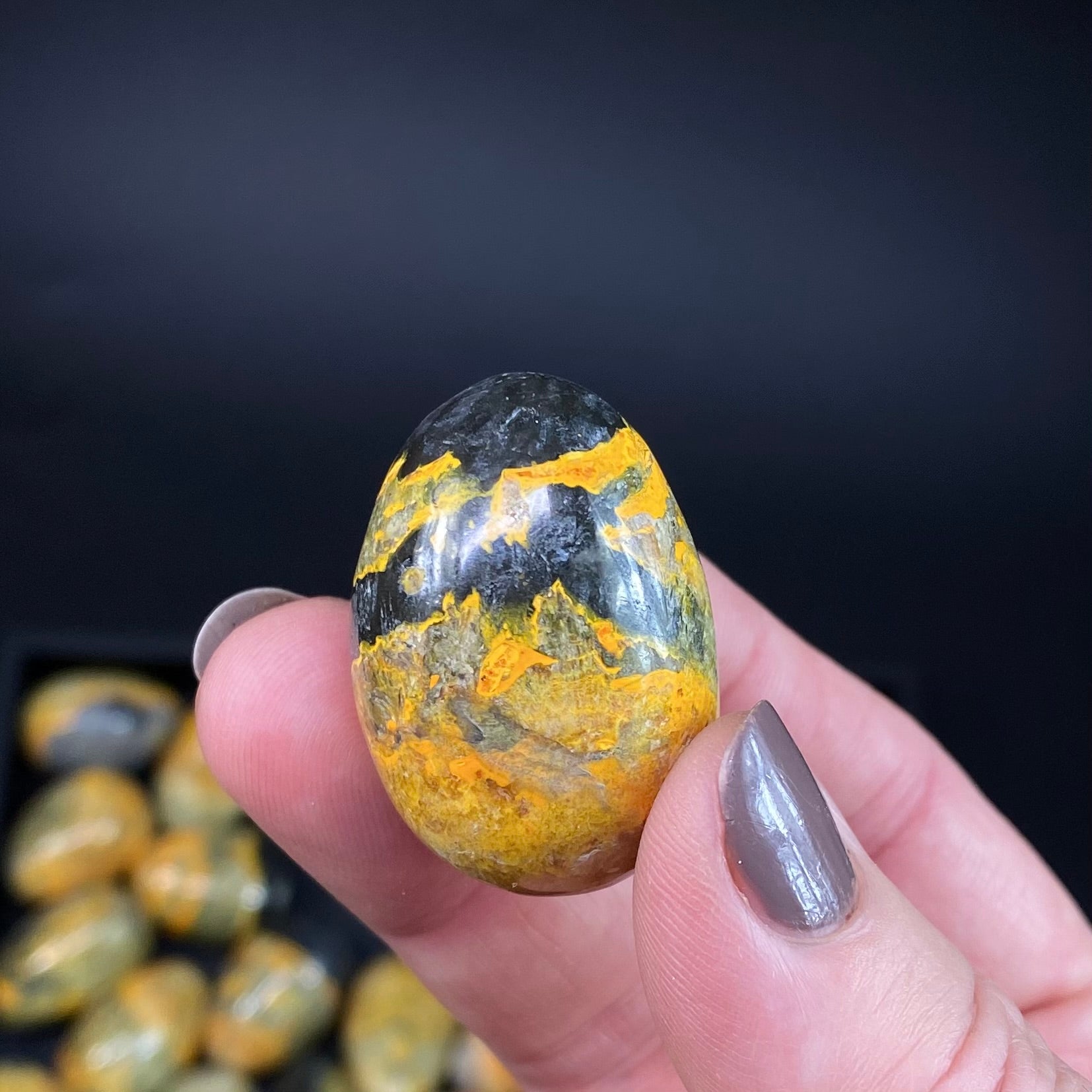 Vibrant Yellow Bumblebee Jasper Tumble Stone