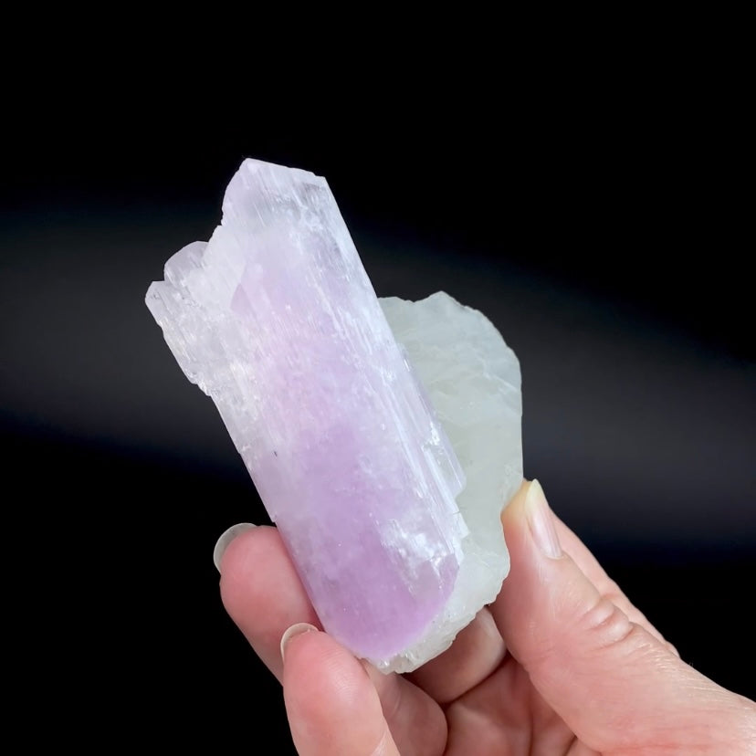 Pink Spodumene Kunzite Crystal with Self Healed Quartz, Laghman, Afghanistan