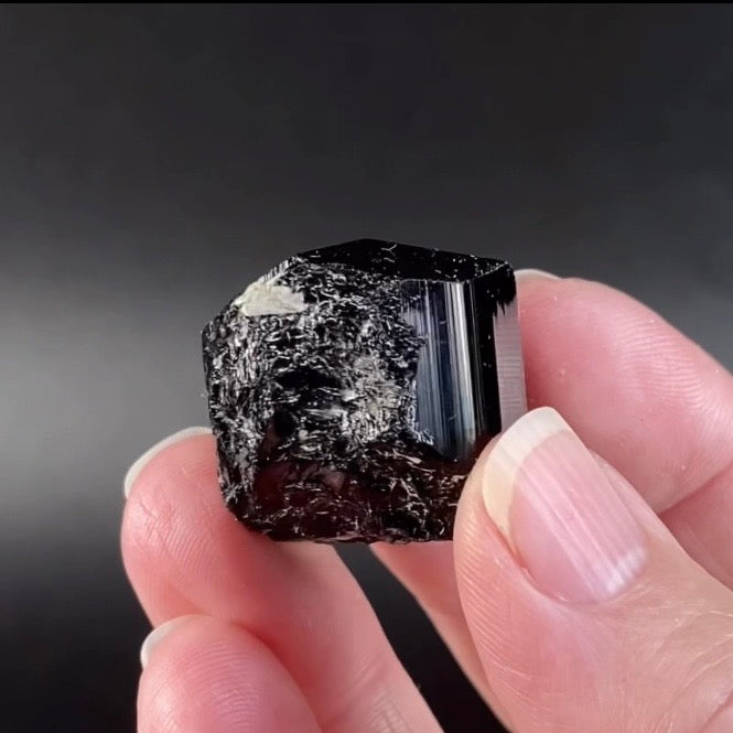 Terminated Black Tourmaline Schorl Crystal from Shigar Valley, Pakistan