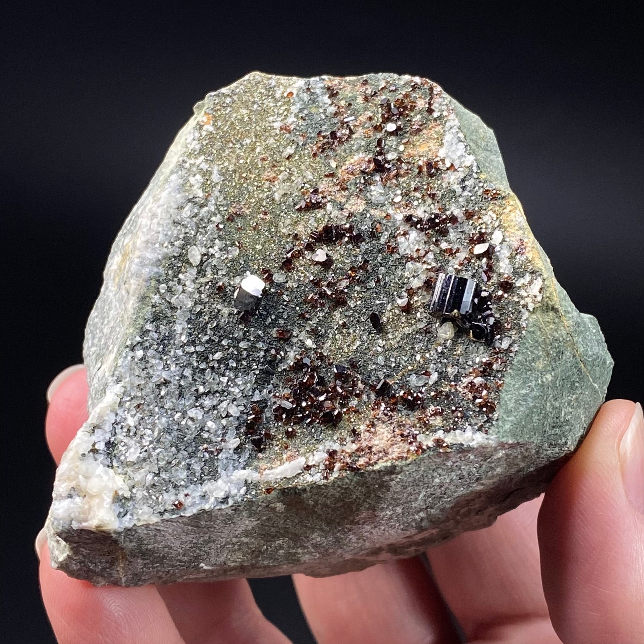 Red Brown Vesuvianite Idocrase on Matrix