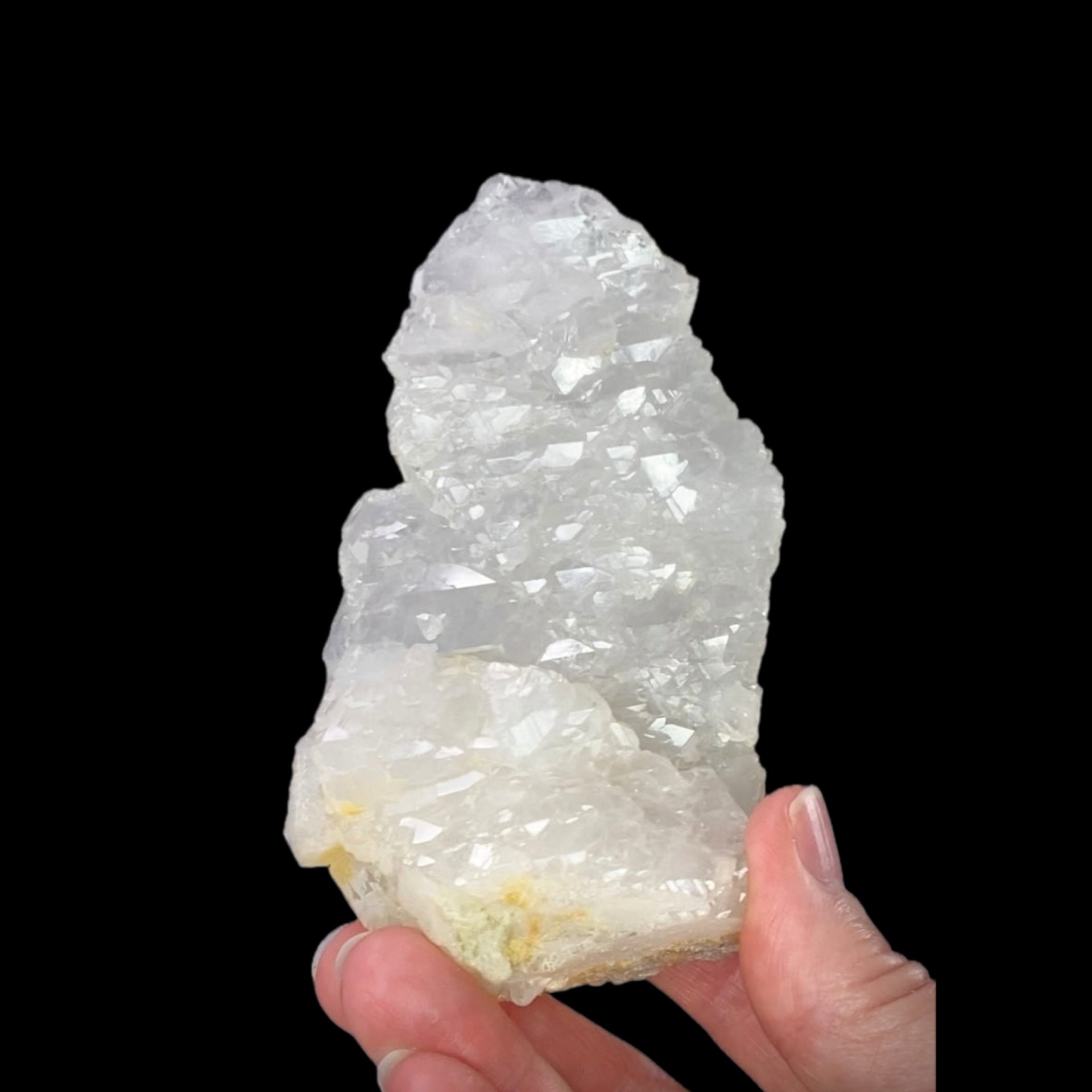 Elestial Clear Quartz Crystal Cluster with Multiple Terminations on Both Sides