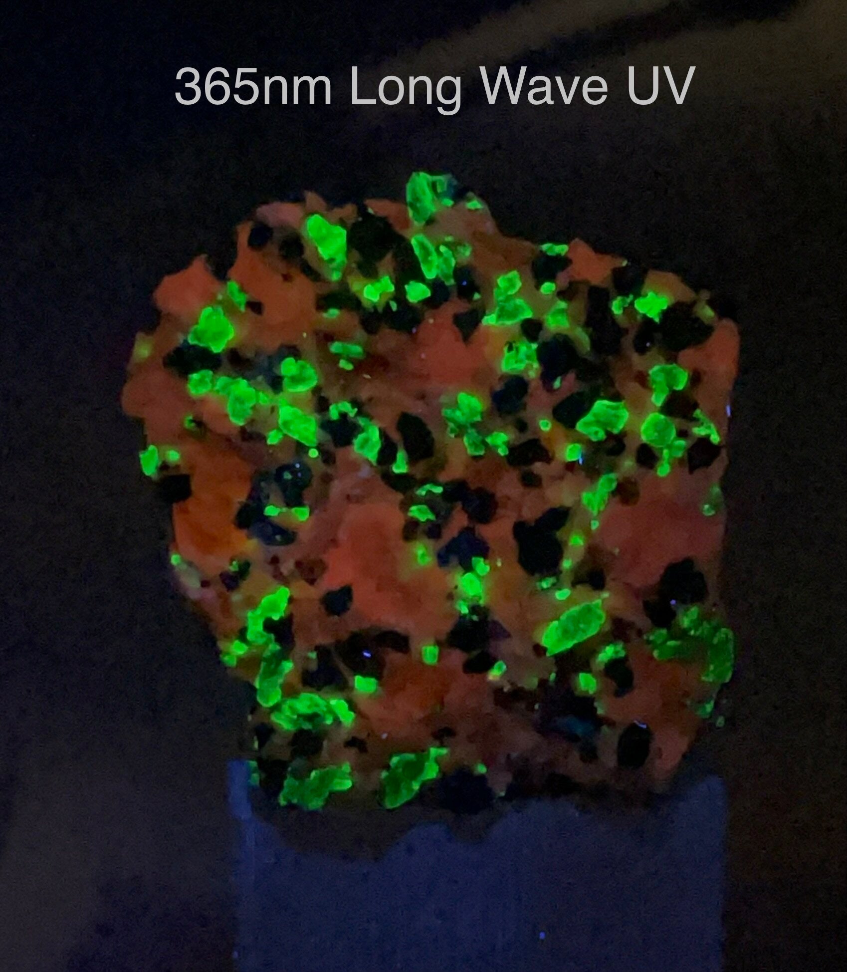 ONE (1) Willemite, Calcite & Franklinite Specimen - Fluorescent - TWO SIZES AVAILABLE - Brief red Phosphoresence