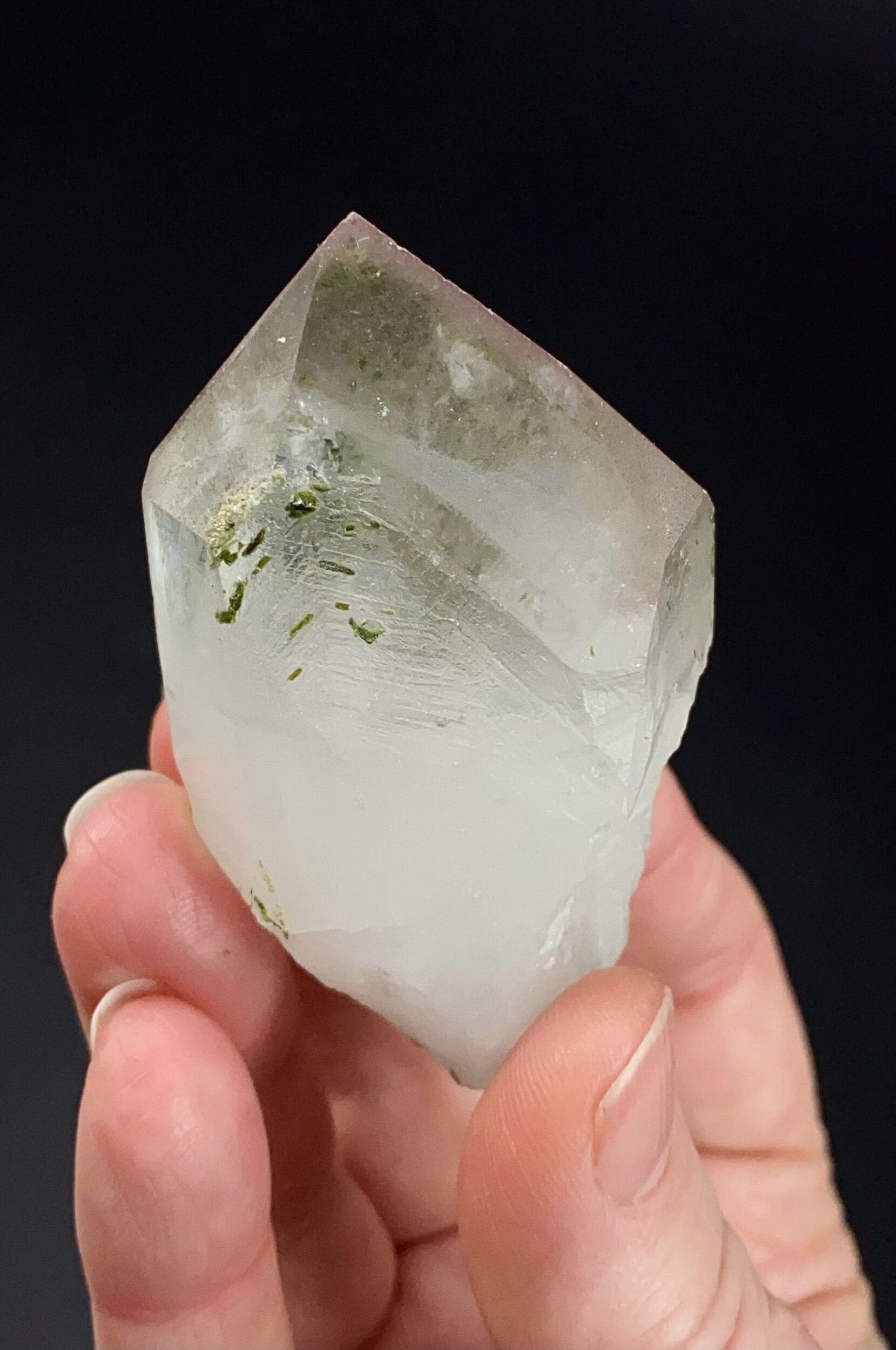 Quartz Crystal with Epidote & Hematite from Balochistan, Pakistan