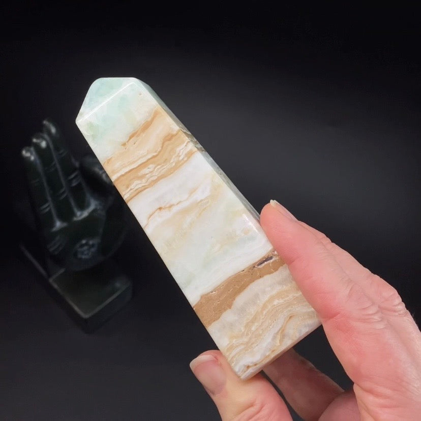 Caribbean Calcite Aragonite Polished Tower - Clearance 348 grams