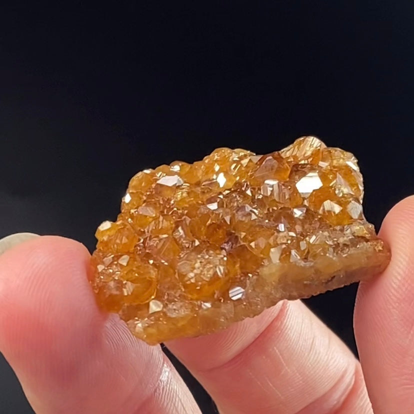 Honey Orange Spessartine Garnet Crystals on Matrix from Bajaur Agency Pakistan