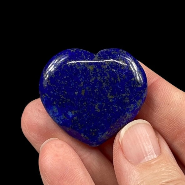 ONE High Grade, Natural Lapis & Pyrite Polished Heart